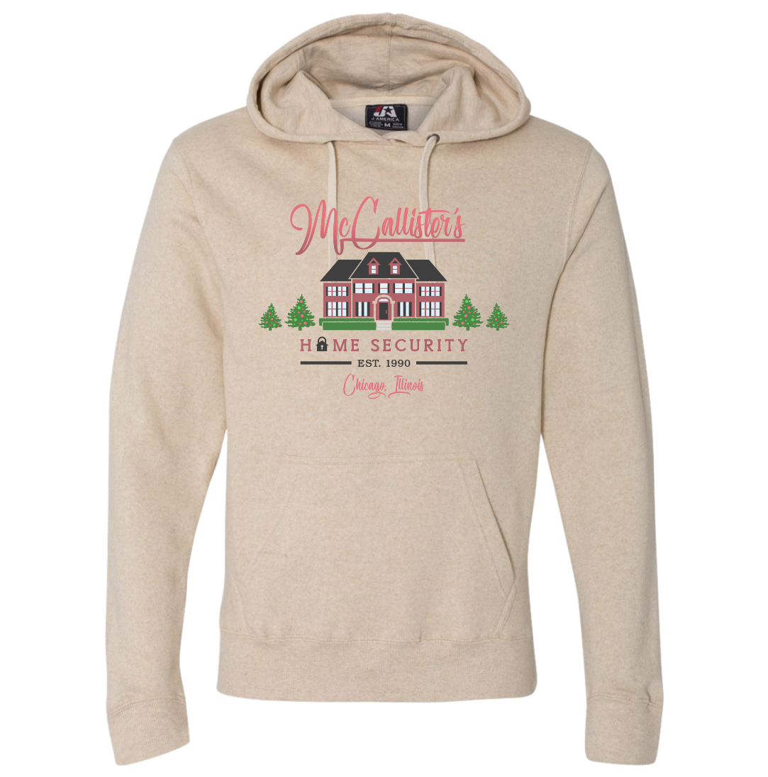 McCallister's Home Security oatmeal beige Hoodie Dressing Festive