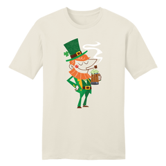 Mid-Century Leprechaun Dressing Festive White T-shirt