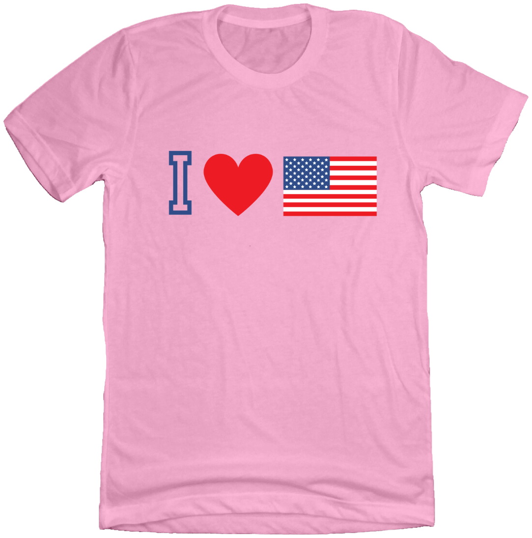 I Heart Flag Dressing Festive pink t-shirt
