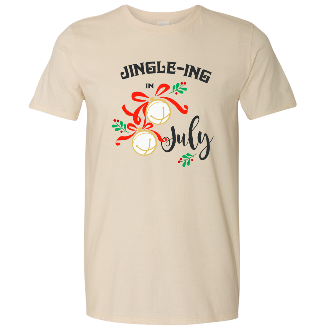 Jingle in July Dressing Festive natural T-shirt