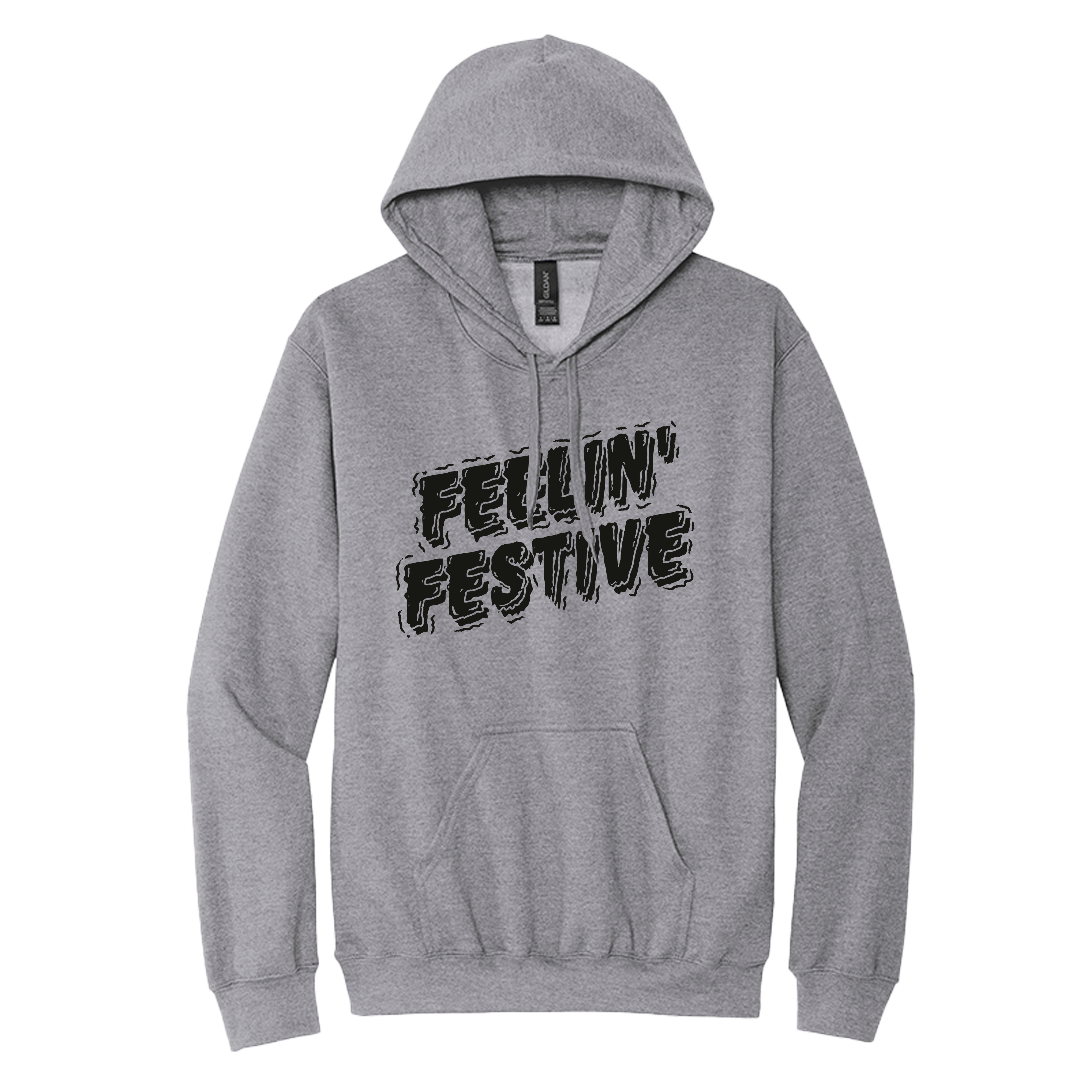 Halloween Feelin' Festive dressing festive hoodie grey
