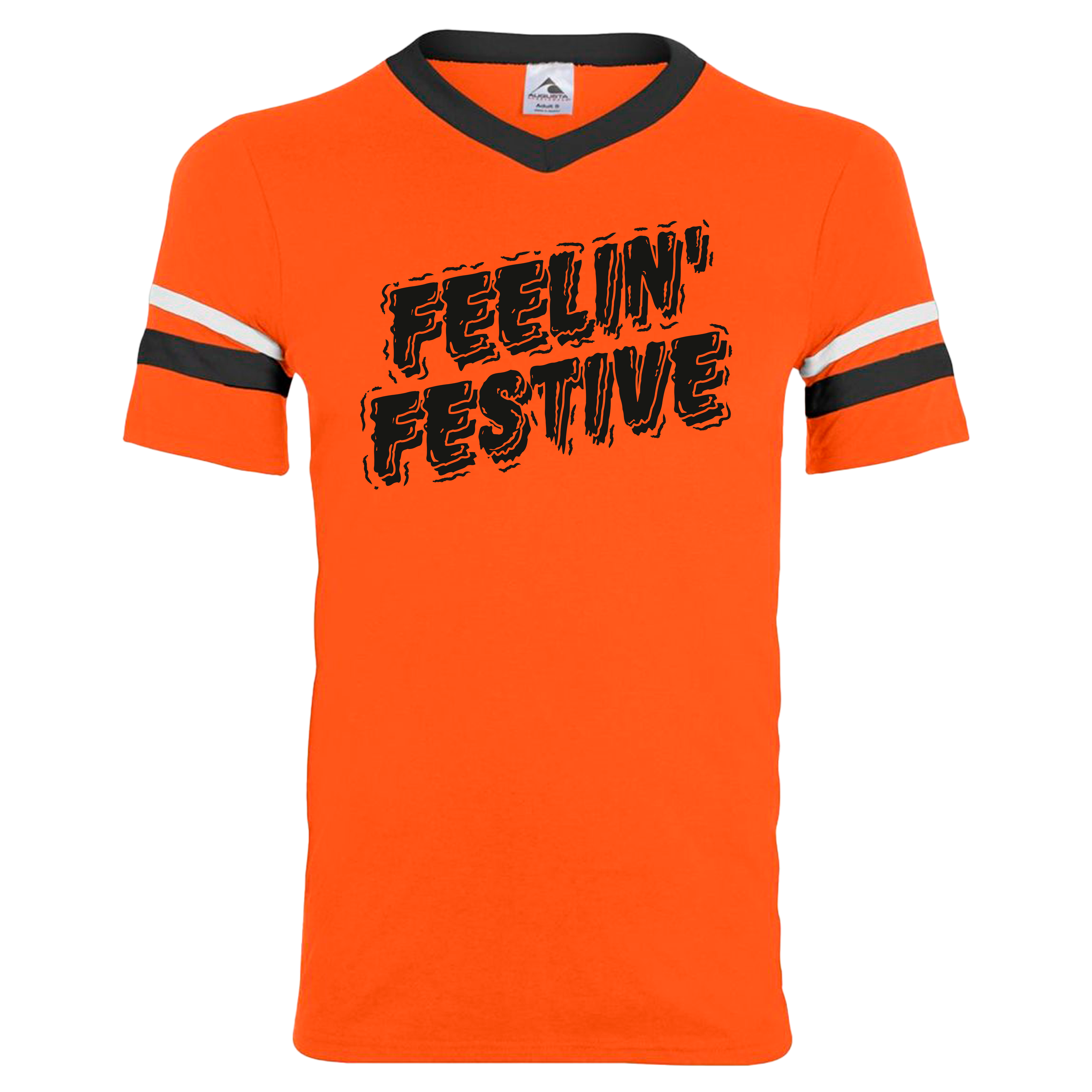 Halloween Feelin' Festive dressing festive orange ringer