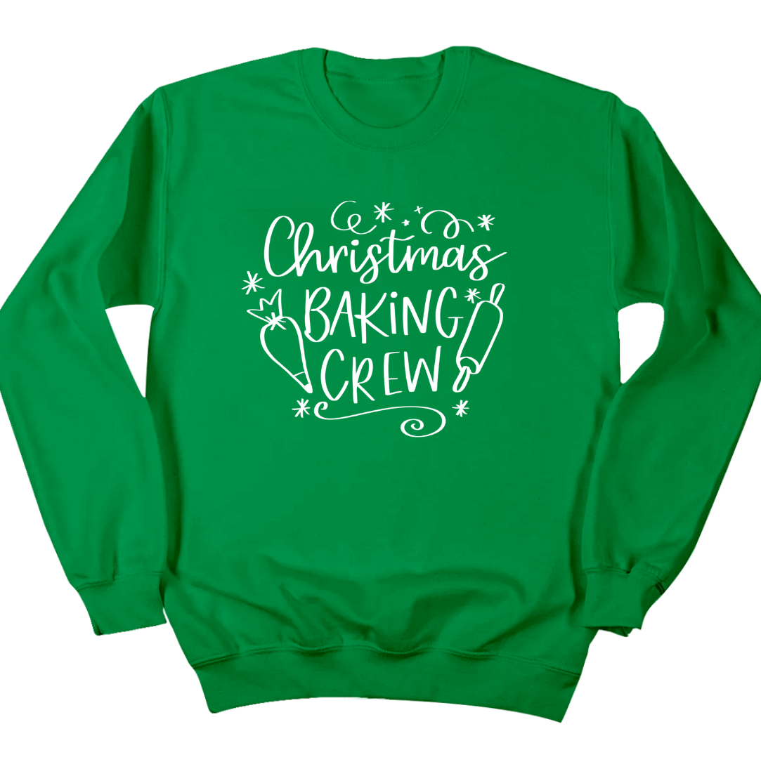 Christmas Baking Crew ASO Hallmark Dressing Festive green crewneck