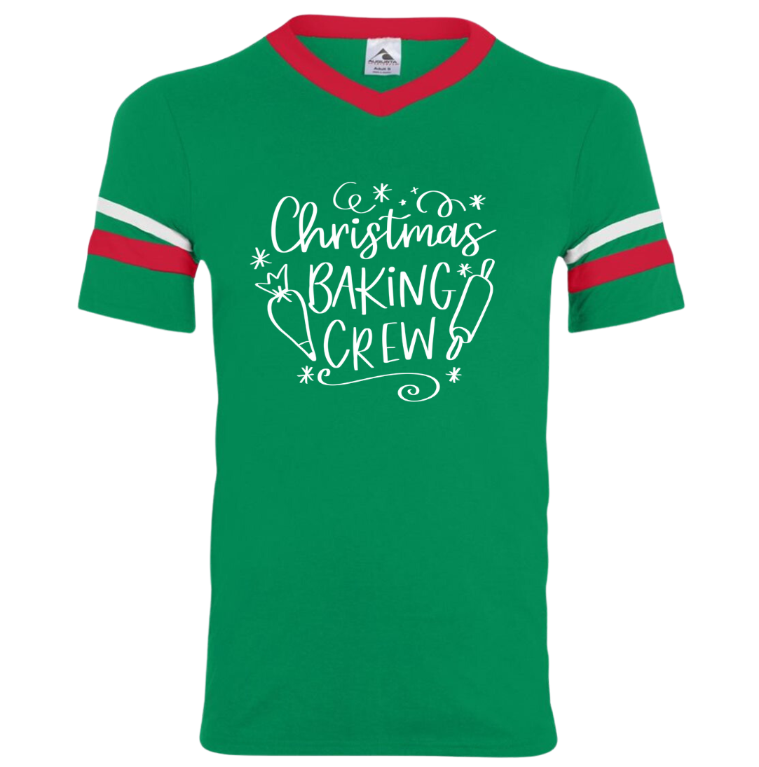 Christmas Baking Crew ASO Hallmark Dressing Festive ringer T-shirt