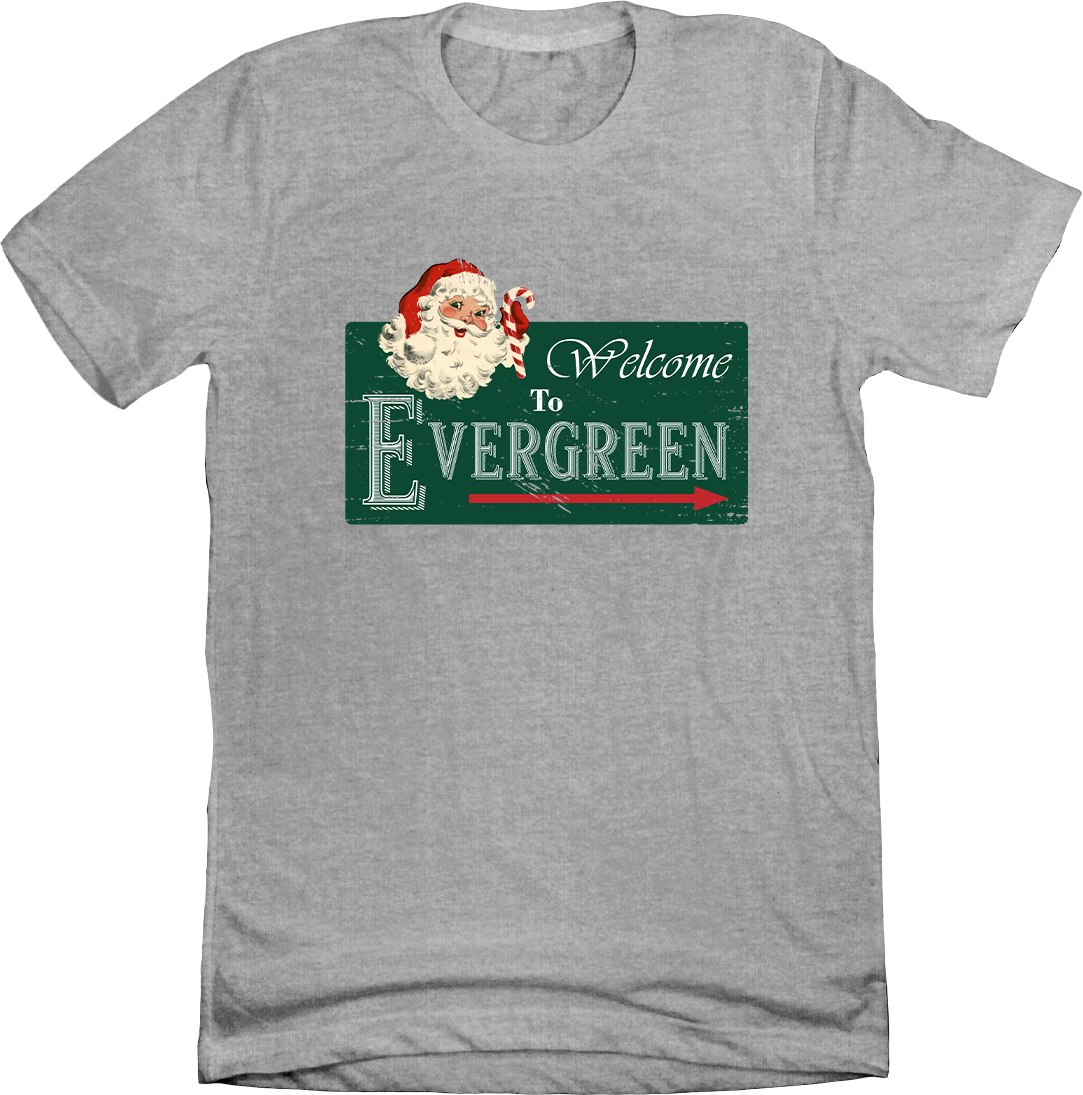 Welcome To Evergreen Dressing Festive grey T-shirt