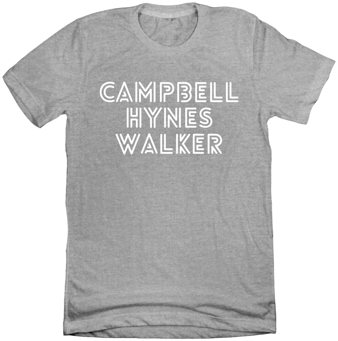 Campbell Hynes Walker Hallmark Favorites Dressing Festive T-shirt grey