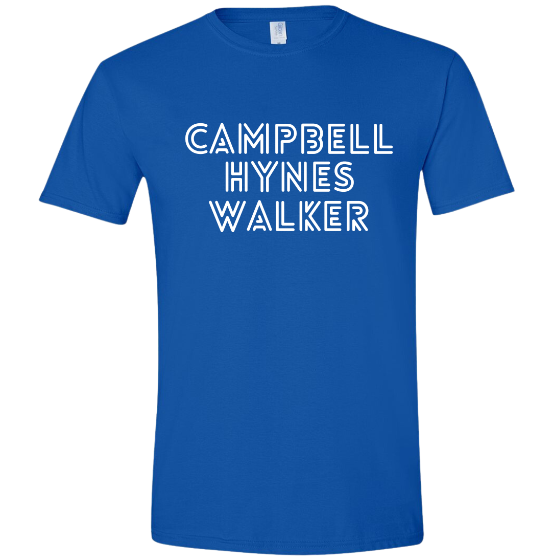 Campbell Hynes Walker Hallmark Favorites Dressing Festive T-shirt royal