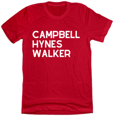Campbell Hynes Walker the Three Wiseman Dressing Festive Tee red