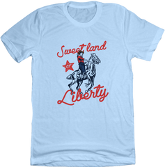 Sweet Land of Liberty Dressing Festive T-shirt light blue