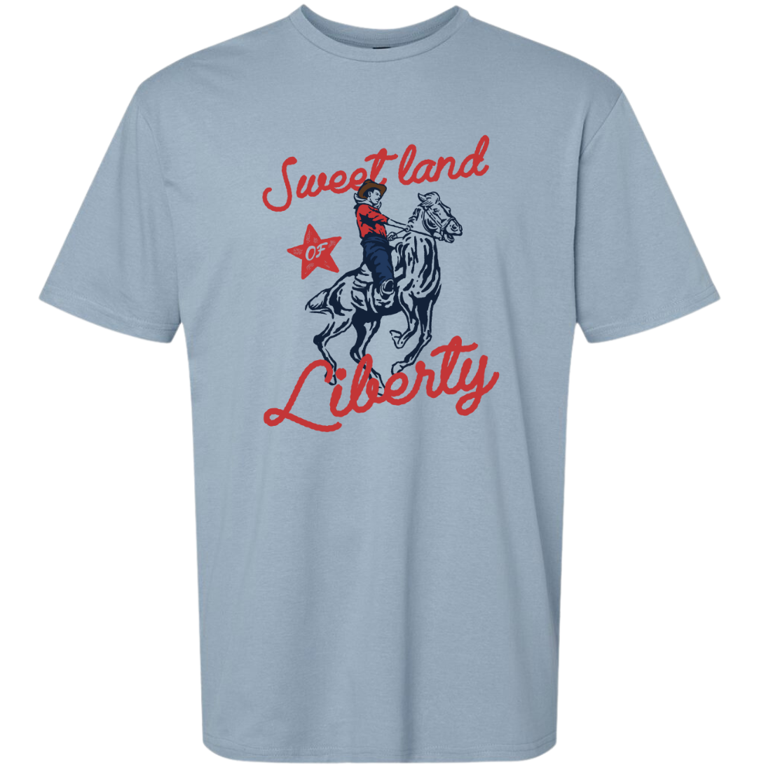 Sweet Land of Liberty Dressing Festive T-shirt stone blue