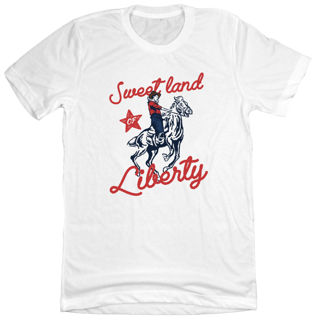 Sweet Land of Liberty Dressing Festive T-shirt white