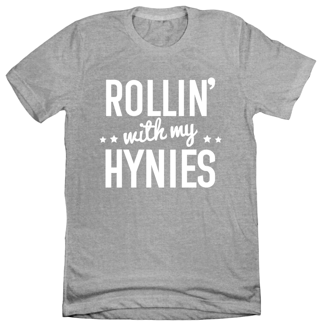 Rollin with my Hynies Dressing Festive T-shirt grey