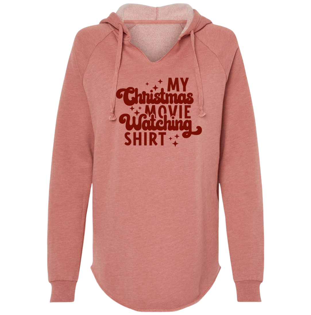 My Christmas Movie Watching Shirt Two Tone Maroon