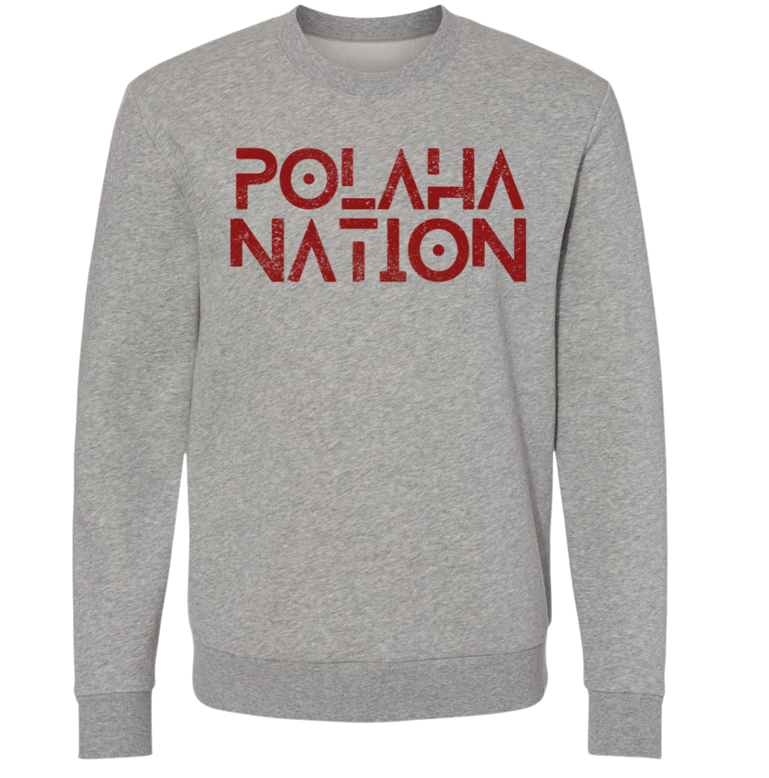 Polaha Nation Stacked Distressed Cardinal Red