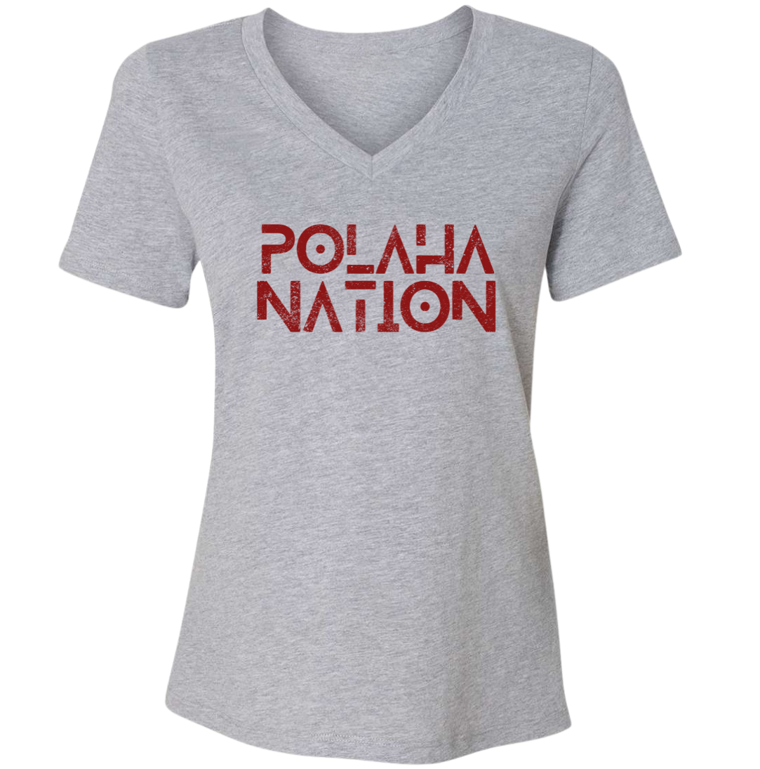 Polaha Nation Stacked Distressed Cardinal Red