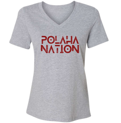 Polaha Nation Stacked Distressed Cardinal Red