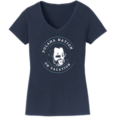 Polaha Nation On Vacation Blue and White Print