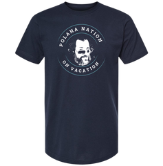 Polaha Nation On Vacation Blue and White Print