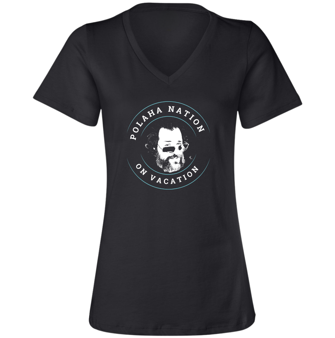 Polaha Nation On Vacation Blue and White Print