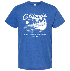 California Surf, Sand & Sunshine White Print