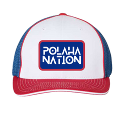 Polaha Nation Stacked Red White Blue Logo