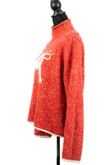 Reindeer Turtleneck Sweater As Seen on Hallmark - Size M