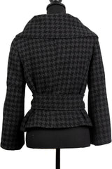 Houndstooth Bell Sleeve Belted Jacket As Seen on Hallmark - Size 6