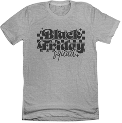 Black Friday Squad Black Text T-shirt Grey Dressing Festive