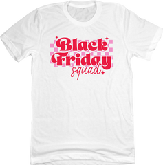 Black Friday Squad Red Text White T-shirt Dressing Festive