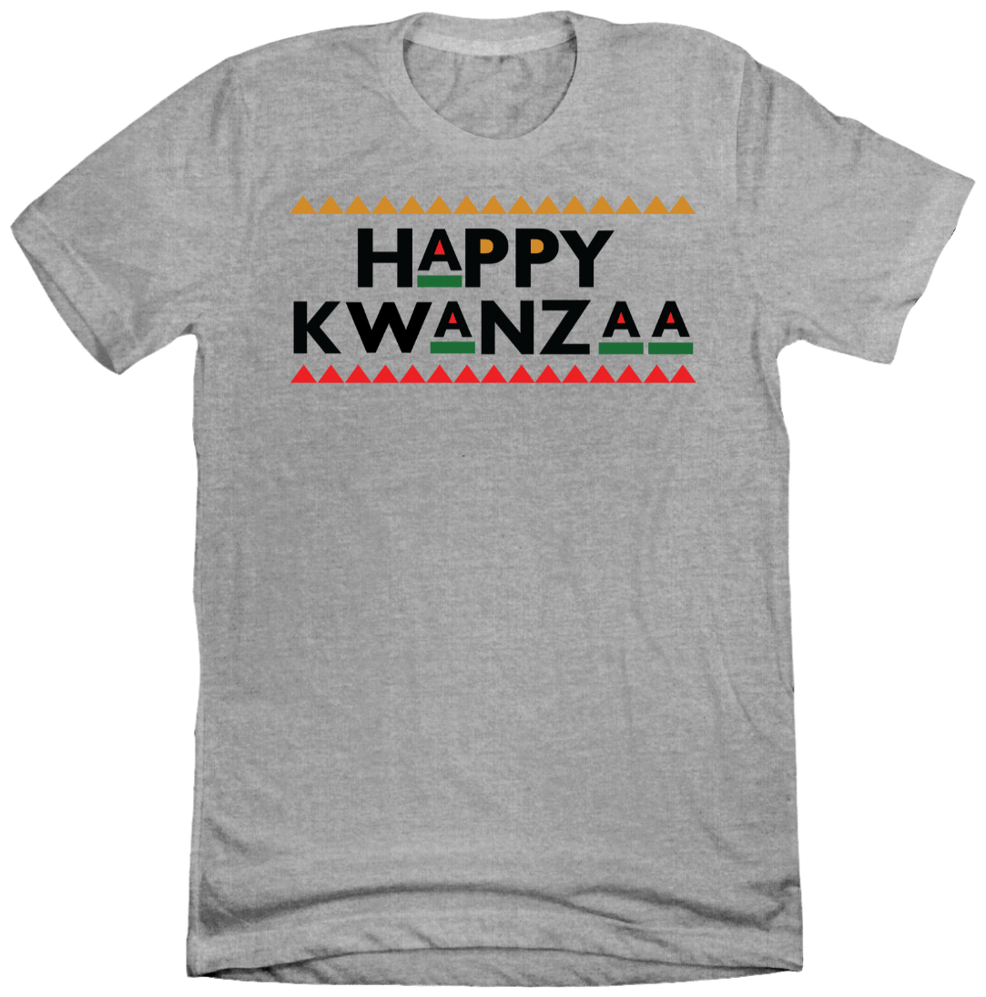 Celebrate Kwanza Dressing Festive Grey T-shirt