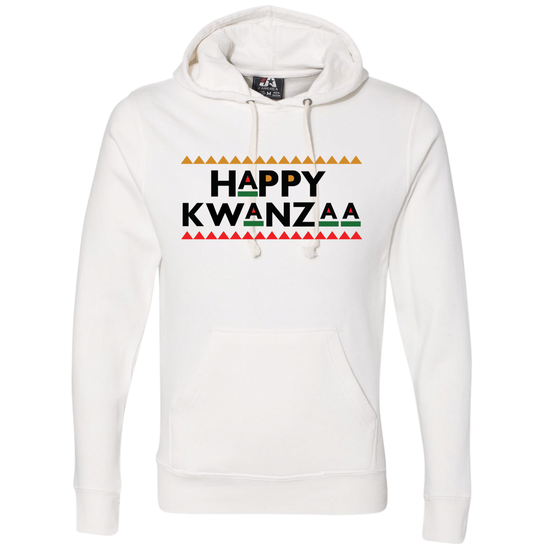 Celebrate Kwanza Dressing Festive  white Hoodie