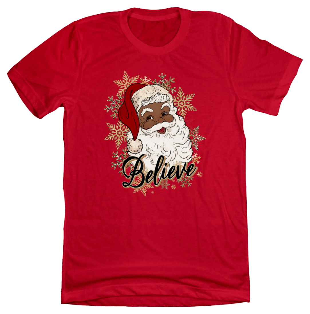 Santa Believe Dressing Festive  Red T-shirt