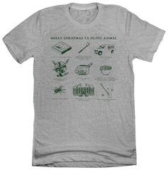 Home Alone Sketch Dressing Festive grey T-shirt