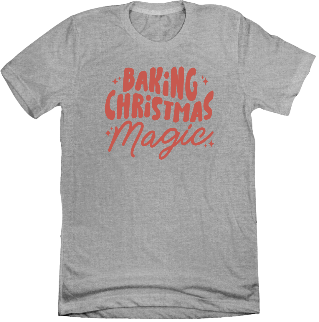 Baking Christmas Magic Dressing Festive grey T-shirt