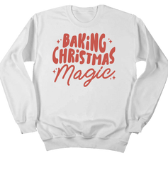 Baking Christmas Magic Dressing Festive crewneck Sweatshirt white