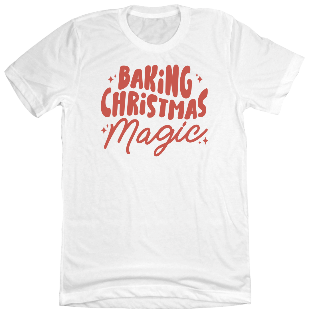 Baking Christmas Magic Dressing Festive  white T-shirt