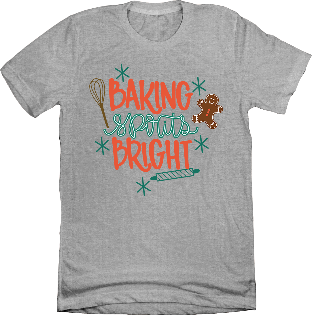 Baking Spirits Bright Gingerbread Dressing Festive grey T-shirt