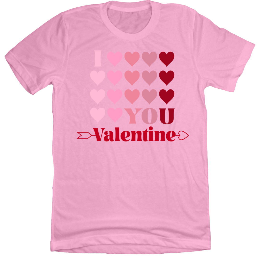 I Love You Valentine Dressing Festive Pink T-shirt