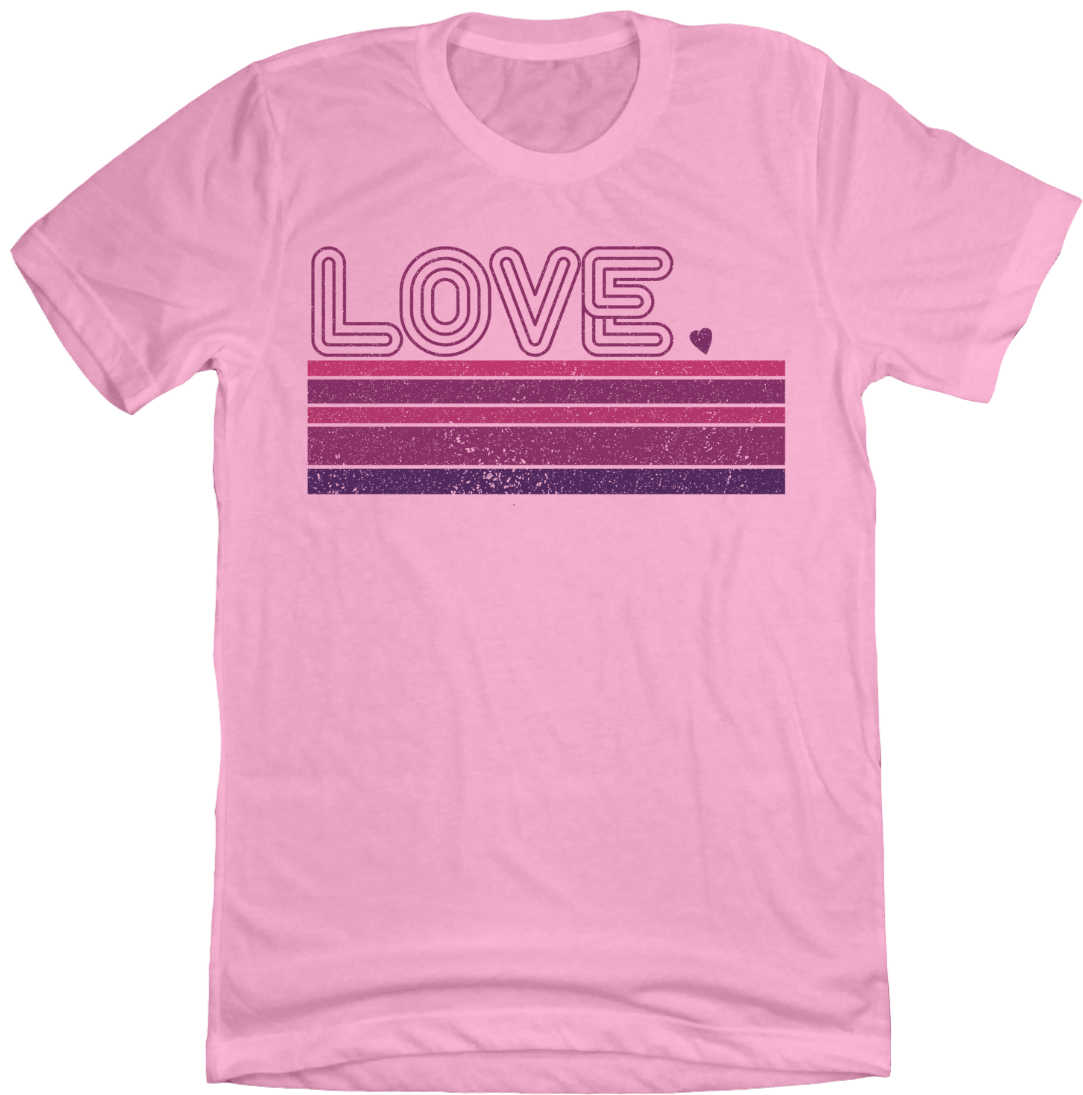 Love Stripe Dressing Festive pink T-shirt
