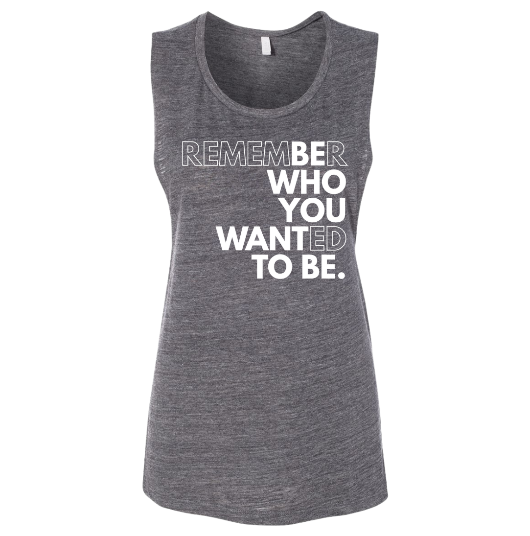 Be Who You Want to Be Dressing Festive grey tee
