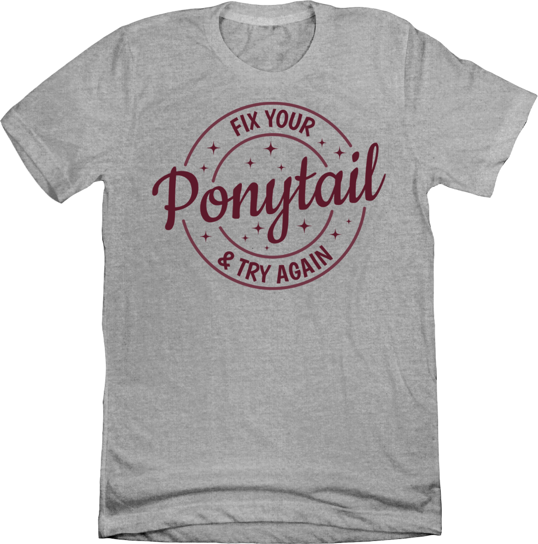 Fix Your Ponytail Dressing Festive grey T-shirt