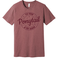 Fix Your Ponytail Dressing Festive mauve T-shirt