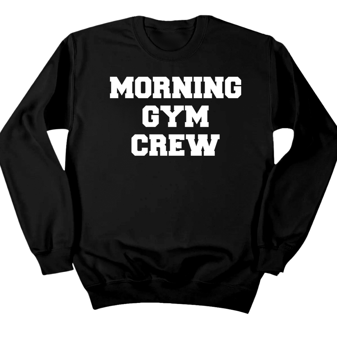 Morning Gym Crew Dressing Festive crewneck black