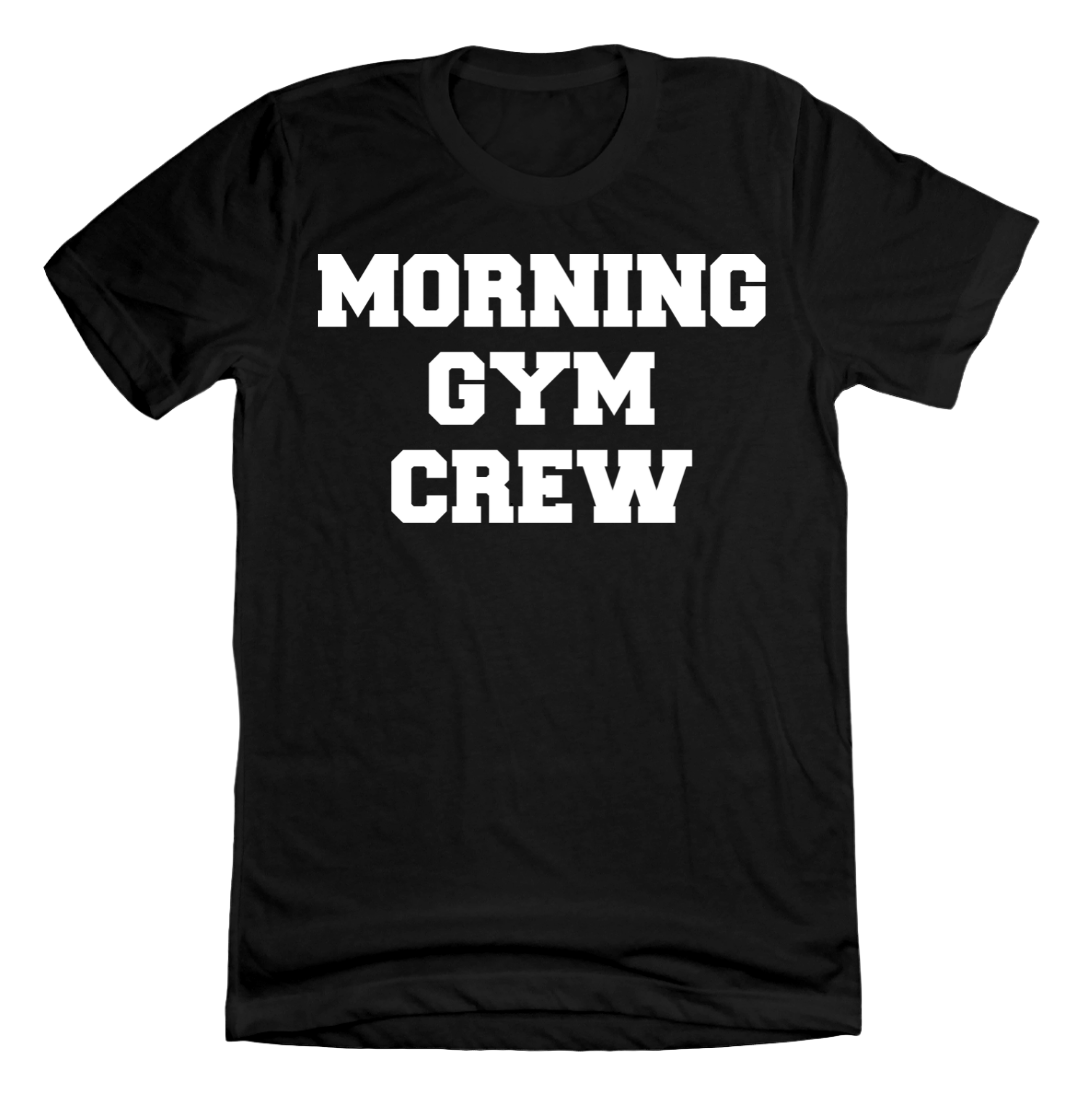 Morning Gym Crew Dressing Festive black tee