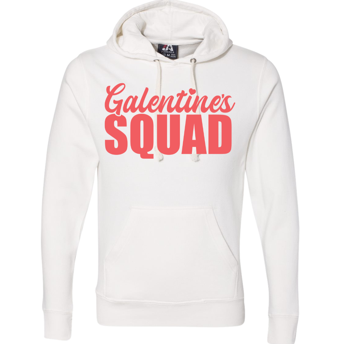 Galentine's Squad Dressing Festive white hoodie