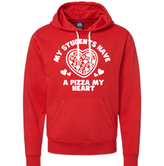 Students Pizza My Heart Dressing Festive red hoodie