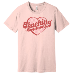 Teaching Sweethearts Dressing Festive pink tee