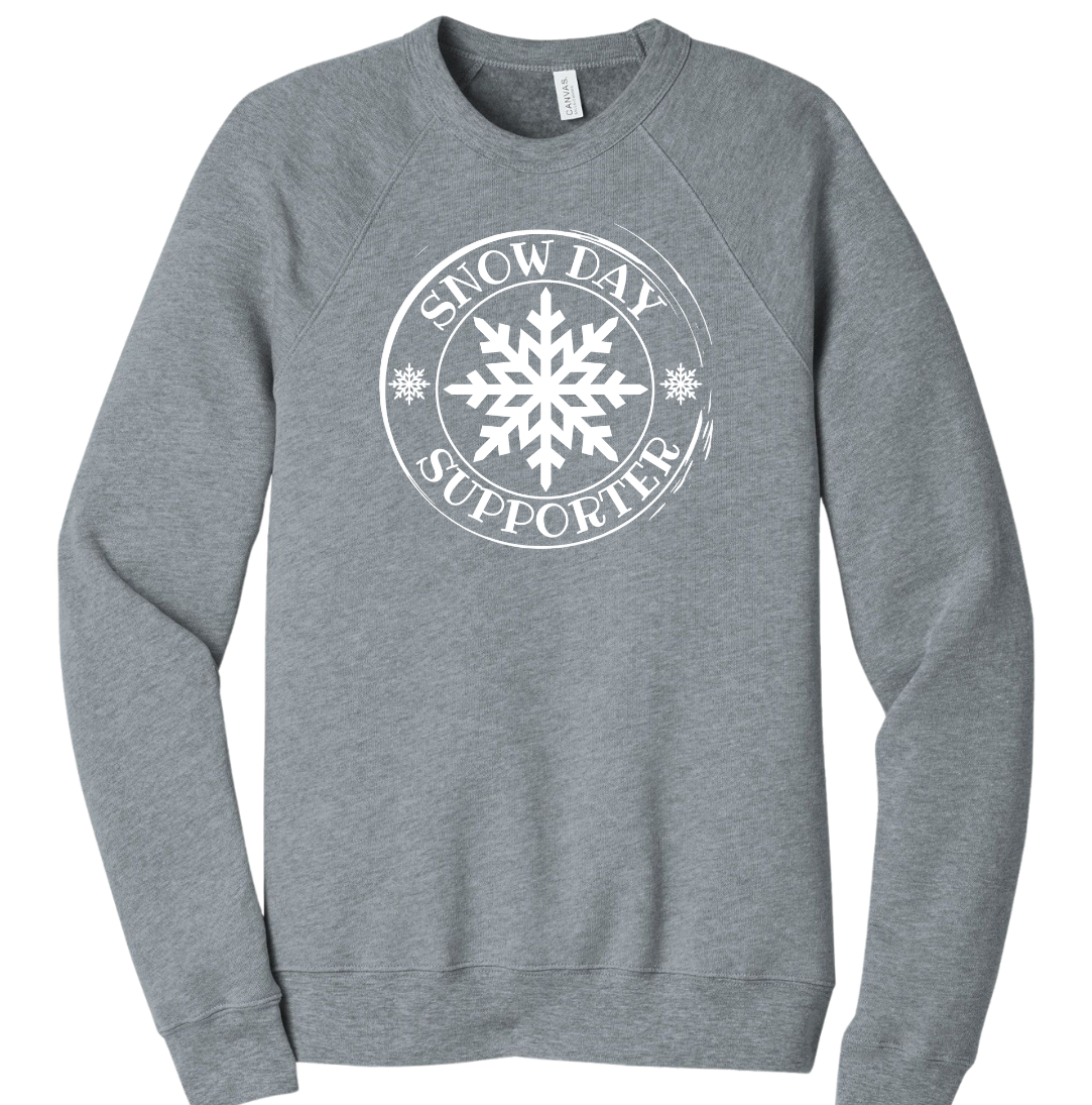 Snow Day Supporter Dressing Festive grey crew