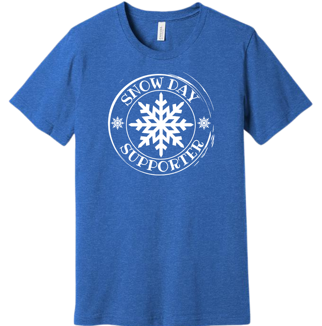 Snow Day Supporter Dressing Festive blue tee