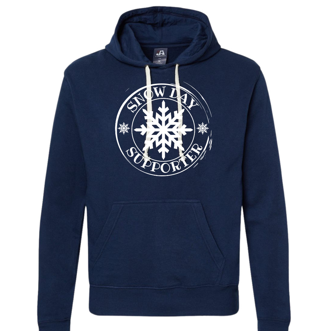 Snow Day Supporter Dressing Festive navy hoodie